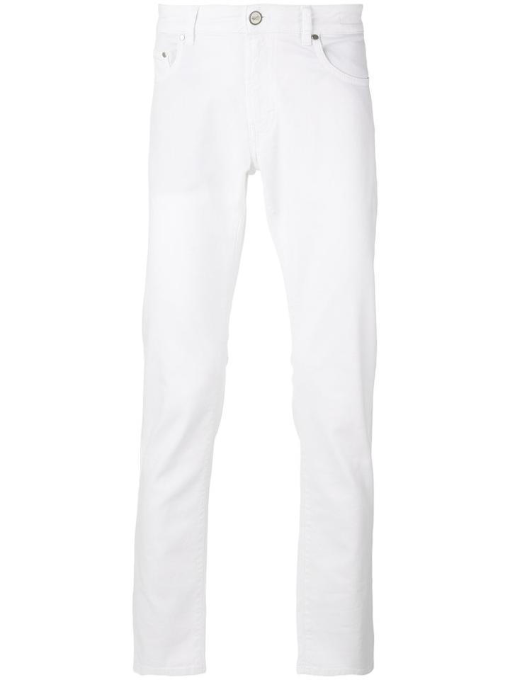 Pt05 - Plain Chinos - Men - Cotton/spandex/elastane - 31, White, Cotton/spandex/elastane