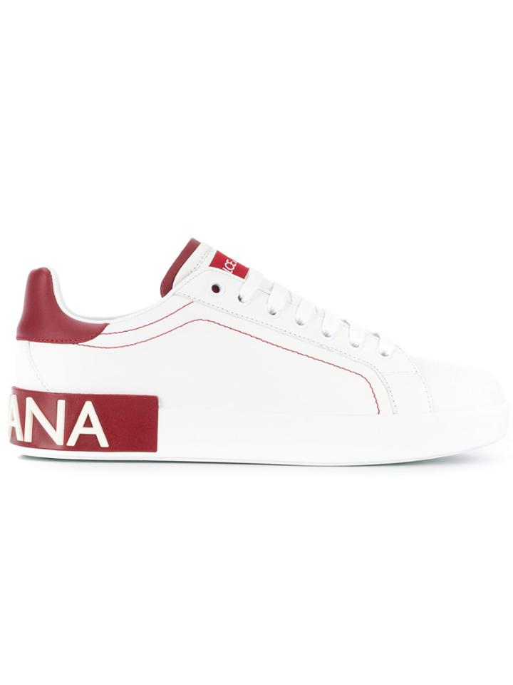 Dolce & Gabbana Portofino Logo Sneakers - White