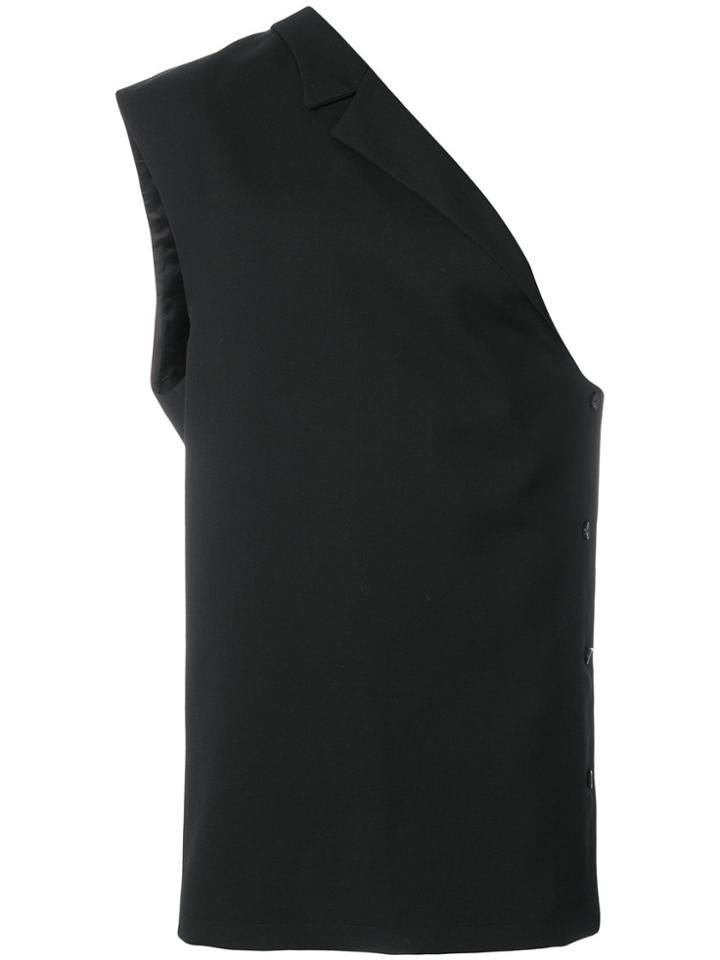 Raf Simons Unconstructed Sleeveless Jacket - Black