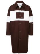 Msgm Branded Block Trenchcoat - Red