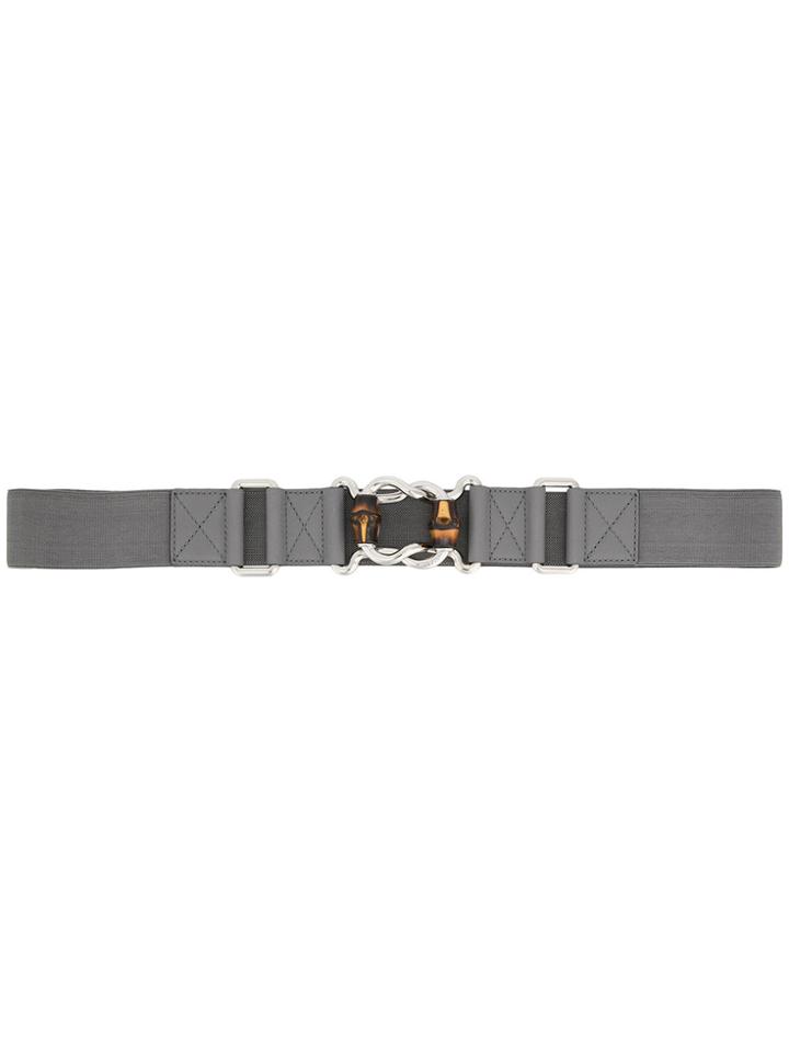 Gucci Interlocking Gg Buckle Belt - Grey