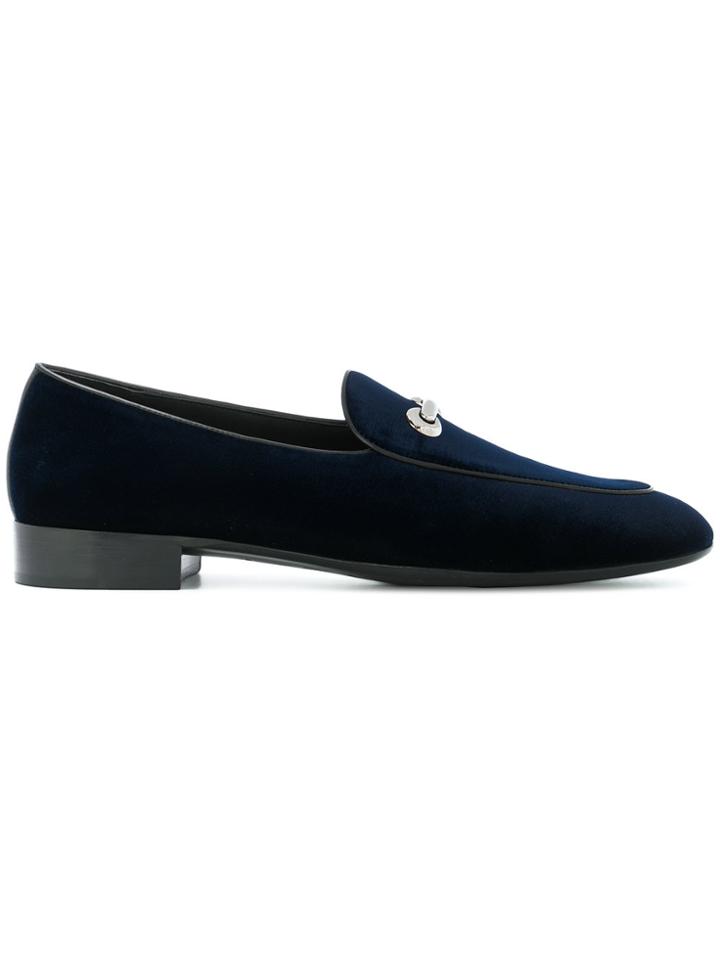 Giuseppe Zanotti Design Archibald Velvet Slippers - Blue