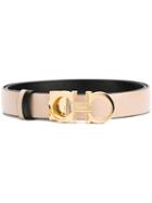 Salvatore Ferragamo Gancini Belt, Women's, Size: 80, Nude/neutrals, Calf Leather