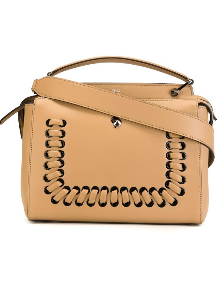 Fendi Fashion Show Dotcom Tote, Women's, Nude/neutrals, Leather