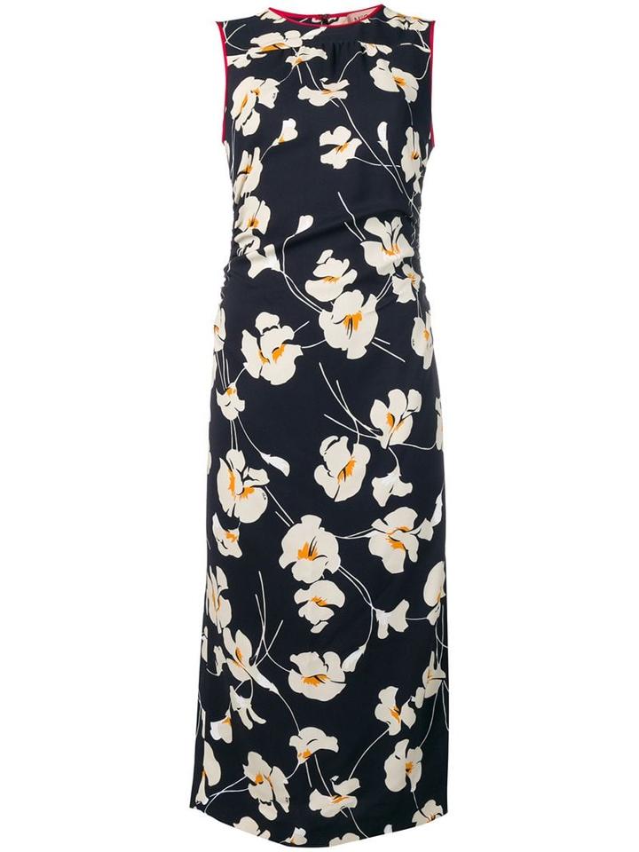 Nº21 Floral Print Midi Dress - Black