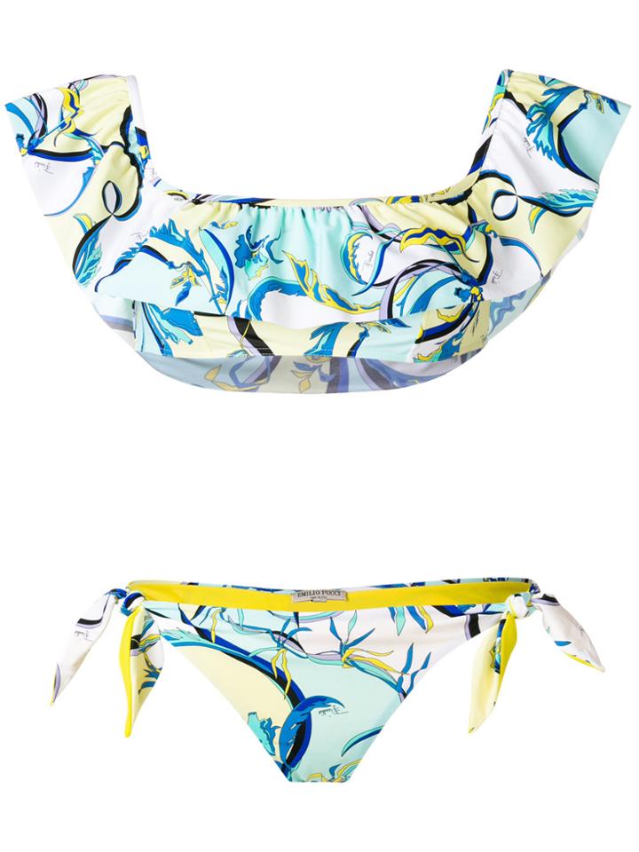 Emilio Pucci Ruffle Front Bikini - Multicolour