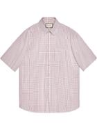 Gucci Oversize Oxford Cotton Shirt - Red