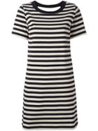 Moncler Striped Open Back Dress - Blue