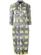 Olympia Le-tan Window Motif Dress - Grey