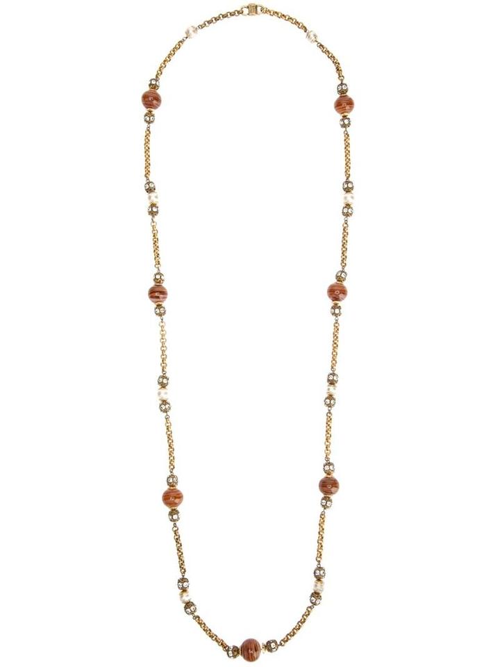 Celine Vintage Long Beaded Necklace