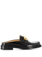 Versace Slip-on Buckle Loafers - Black