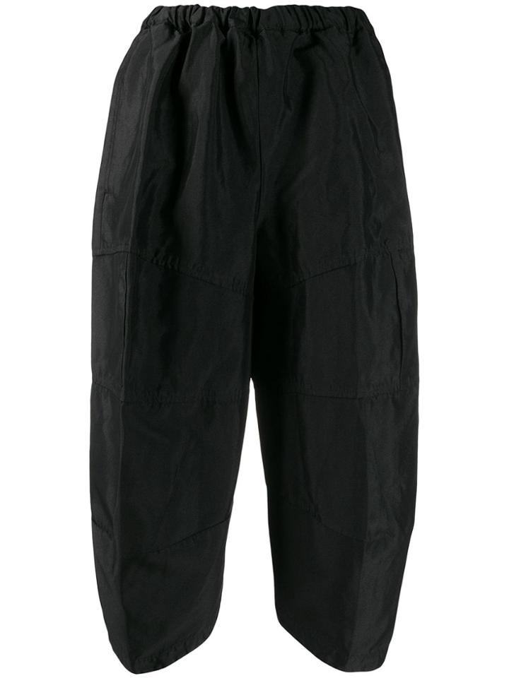 Comme Des Garçons Cropped Relaxed-fit Trousers - Black