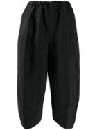 Comme Des Garçons Cropped Relaxed-fit Trousers - Black