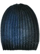 Avant Toi Ribbed Beanie, Men's, Blue, Cashmere/merino