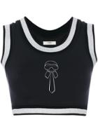 Fendi Ribbed Karl Crop Top - Black