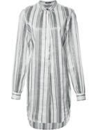 Ann Demeulemeester Striped Shirt, Women's, Size: 36, White, Ramie/polyester