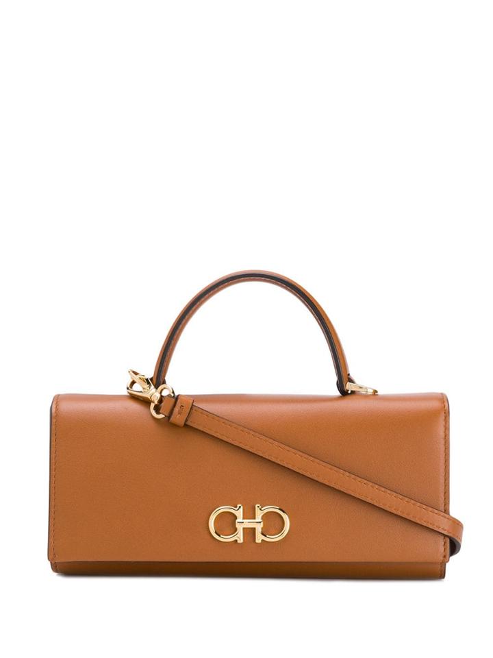 Salvatore Ferragamo Sella Foldover Crossbody Bag - Brown