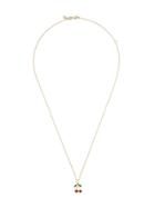 Sydney Evan Cherry Pendant Necklace - Gold