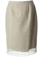 Jean Louis Scherrer Vintage Fringed Skirt