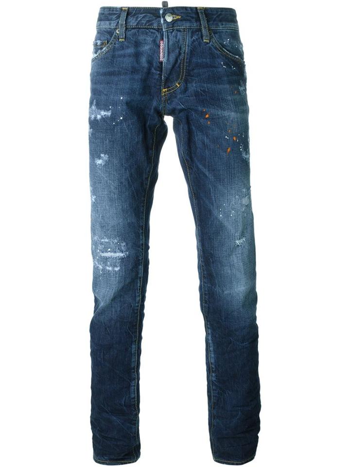 Dsquared2 Slim Jeans, Men's, Size: 46, Blue, Cotton/polyester