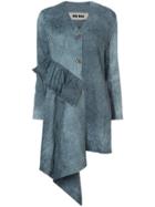 Uma Wang Asymmetric Textured Jacket - Blue