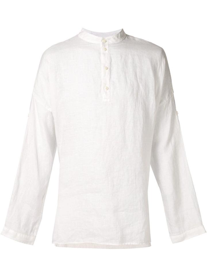 Isabel Benenato Button Collar Shirt - White