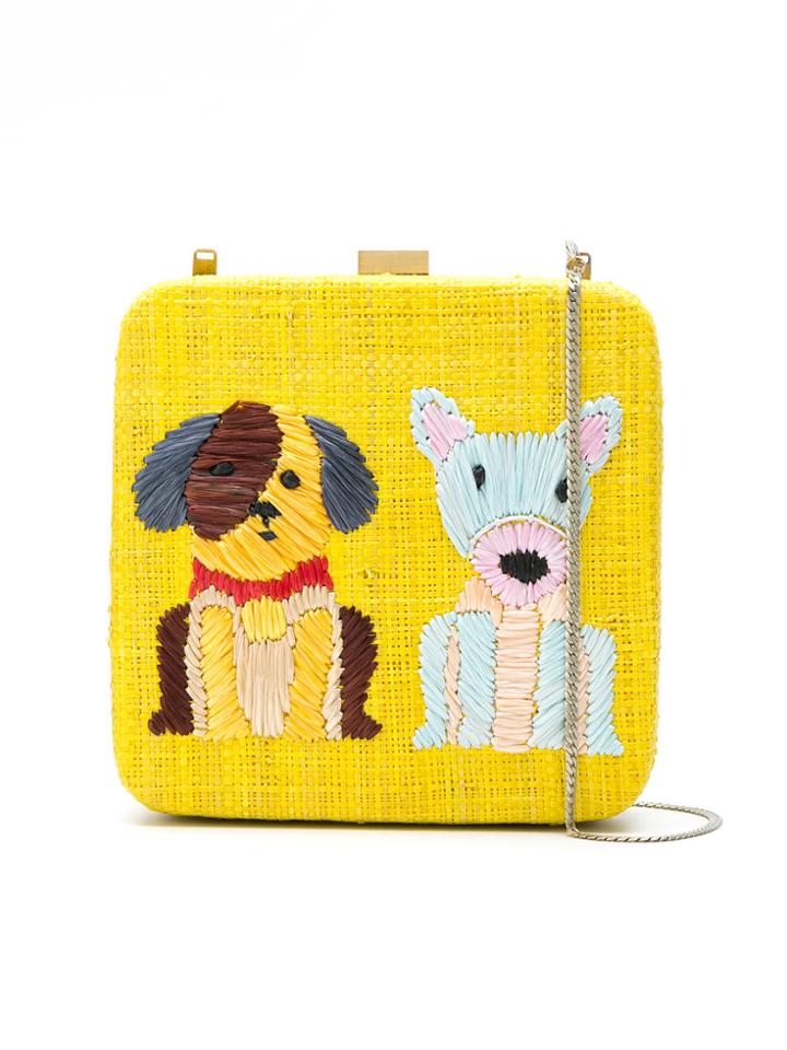 Serpui Straw Clutch - Yellow & Orange