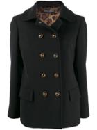 Dolce & Gabbana Collared Coat - Black