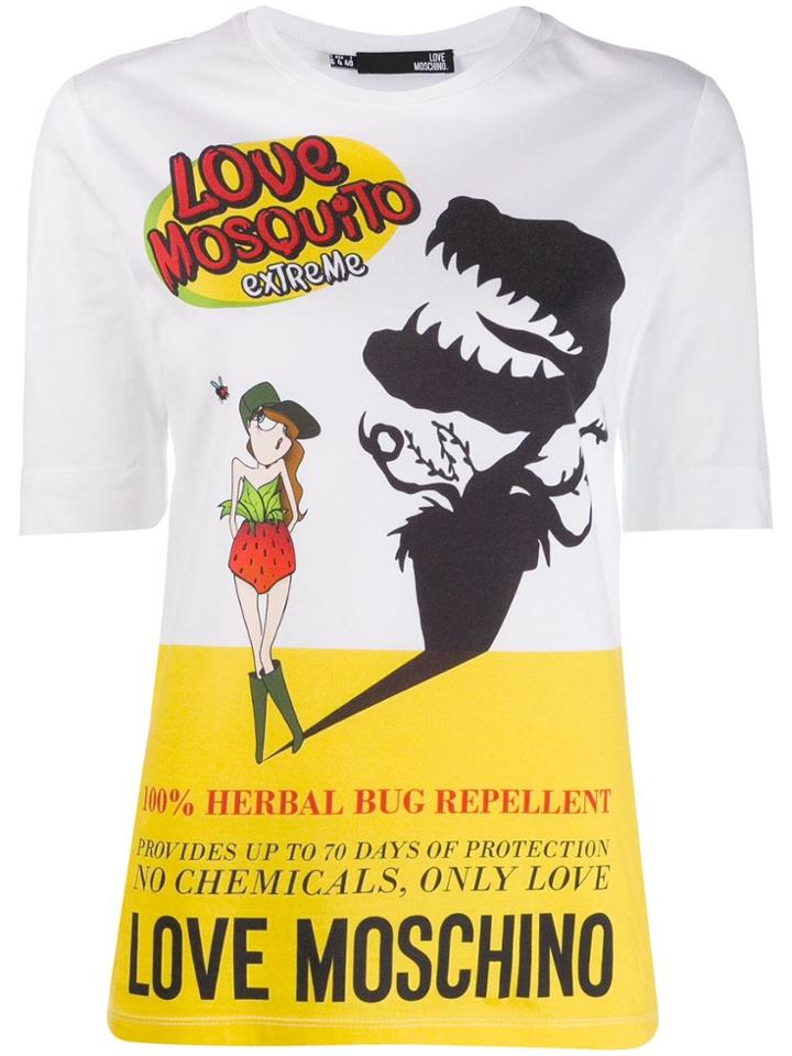 Love Moschino Repelent Print T-shirt - White