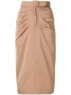 No21 Belt Detail Skirt - Nude & Neutrals