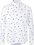 Uniform Experiment Star Print Long Sleeve Shirt, Men's, Size: 1, White, Cotton