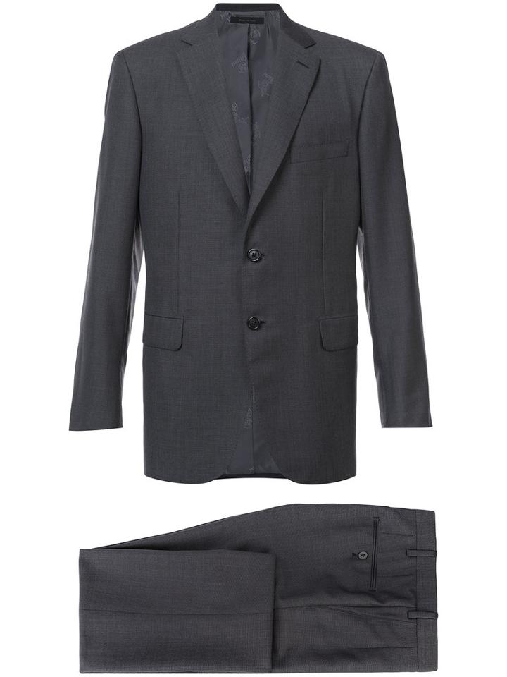 Brioni - Notched Lapel Two-piece Suit - Men - Silk/mohair/wool - 58, Grey, Silk/mohair/wool