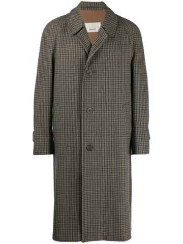 Aquascutum Vintage 1990's Tweed Overcoat - Brown