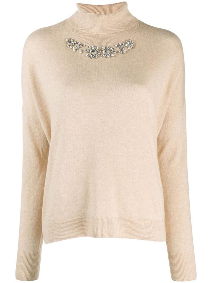 Liu Jo Rhinestone-embellished Jumper - Neutrals