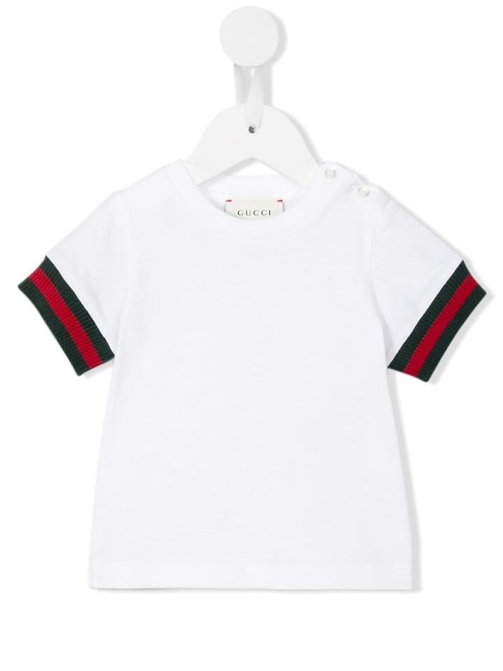 Gucci Kids Web T-shirt, Boy's, Size: 18-24 Mth, White