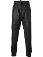 Unconditional Drop-crotch Textured Trousers