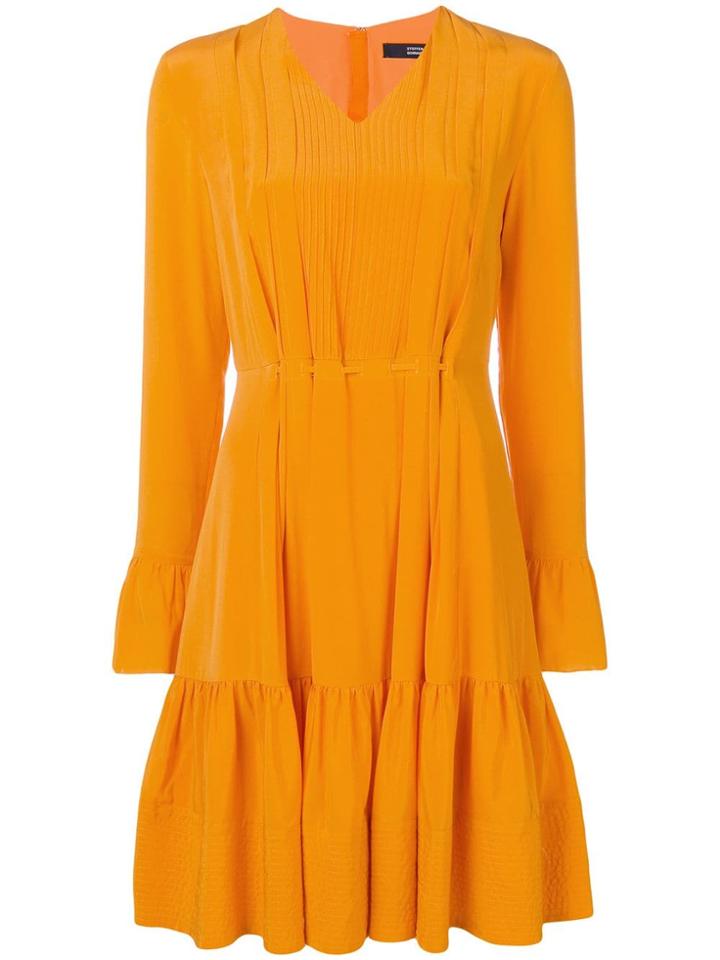 Steffen Schraut Micro-pleated Dress - Orange
