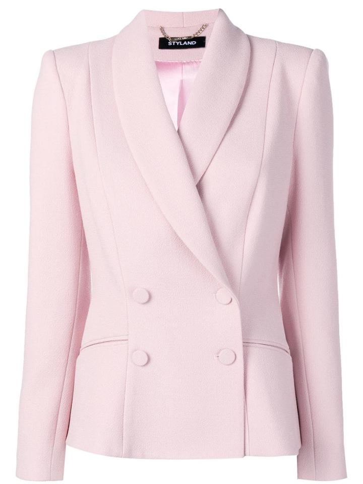 Styland Double Breasted Blazer - Pink