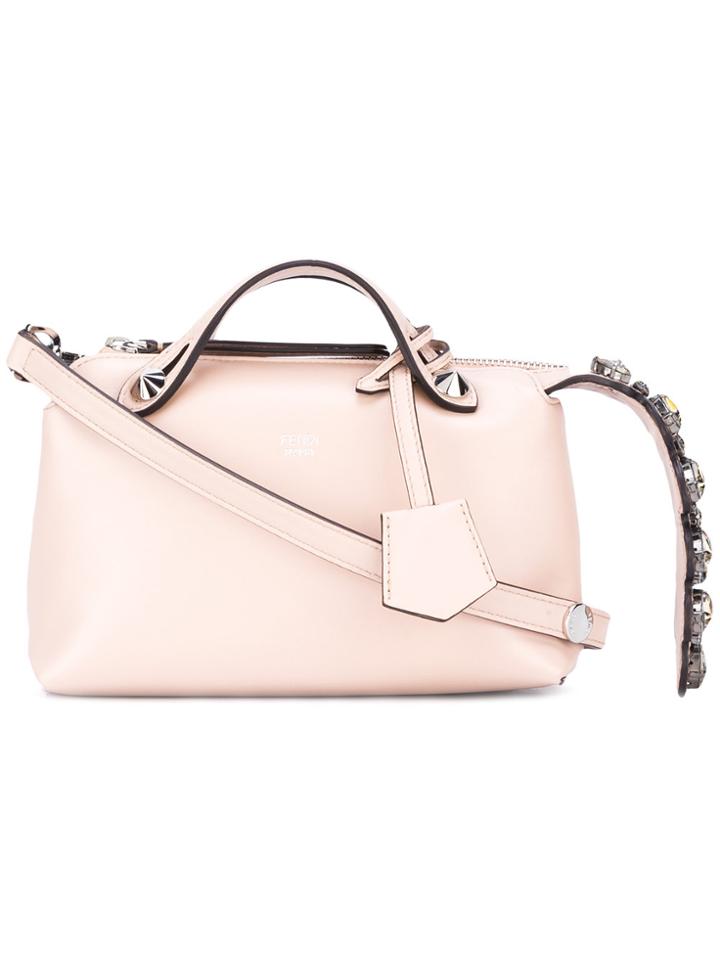 Fendi Embellished Shoulder Bag - Nude & Neutrals