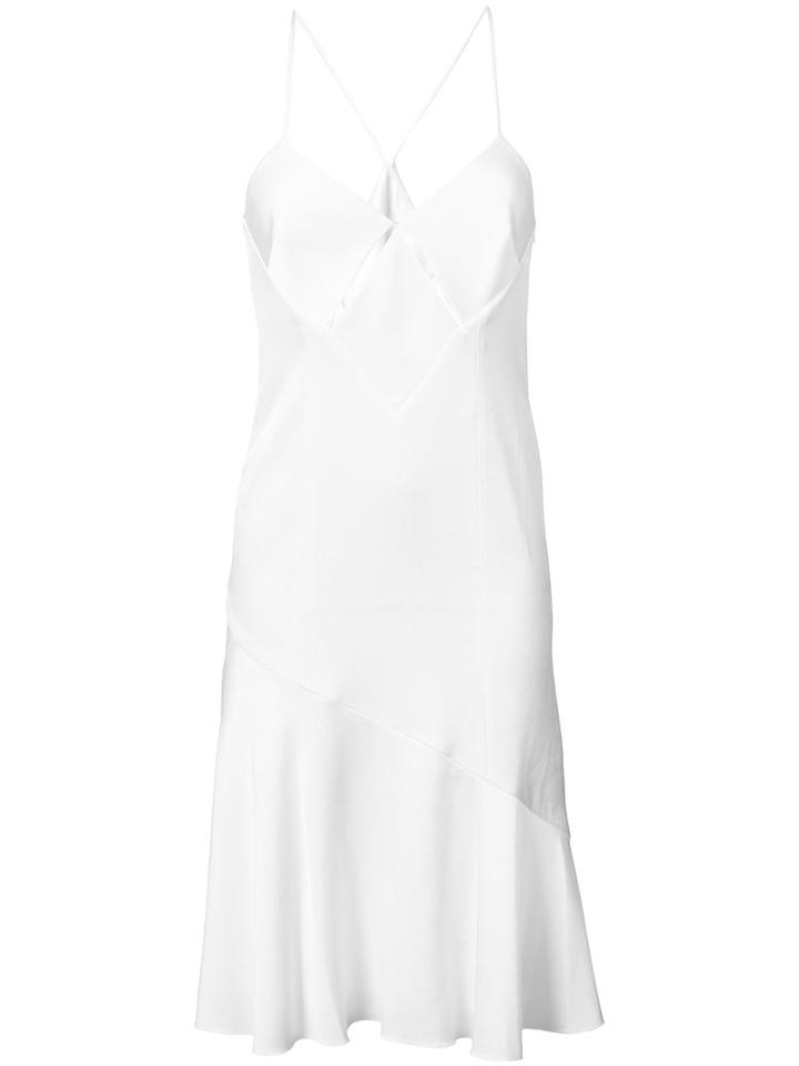 Galvan - Midi Slip Dress - Women - Polyester/triacetate - 34, White, Polyester/triacetate