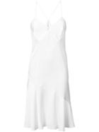 Galvan - Midi Slip Dress - Women - Polyester/triacetate - 34, White, Polyester/triacetate