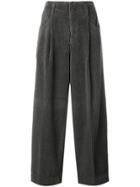 Incotex High Waisted Corduroy Trousers - Grey