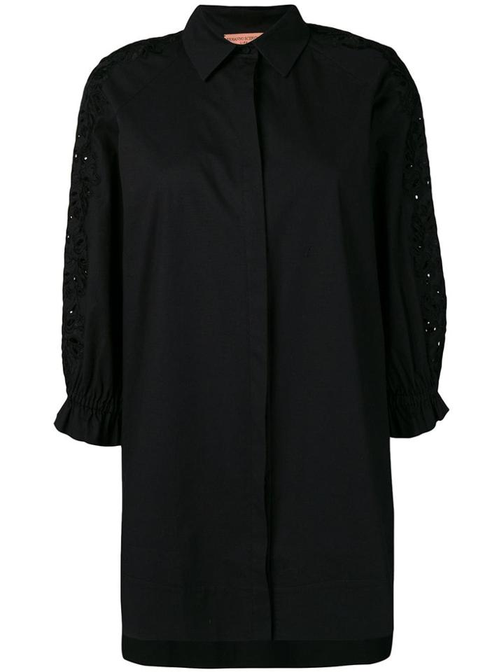 Ermanno Scervino Embroidered Button Shirt - Black