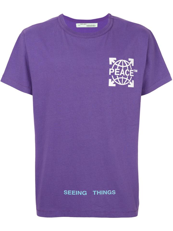 Off-white Peace T-shirt - Pink & Purple