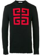 Givenchy Logo Embroidered Sweater - Black