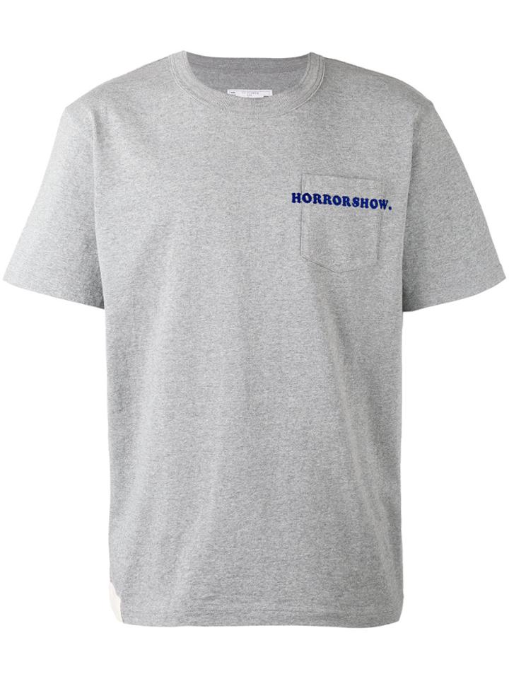 Sacai Horror Show Emblem T-shirt - Grey
