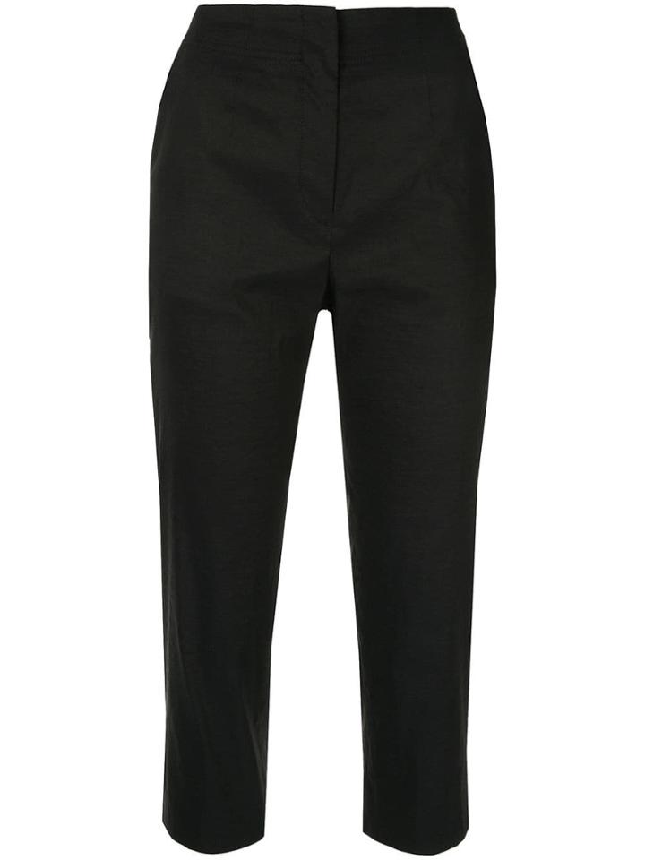 Des Prés High-waisted Cropped Trousers - Black
