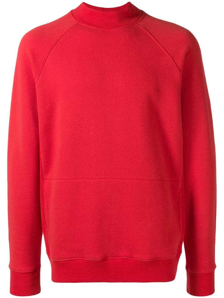 Ymc Long-sleeve Fitted Sweatshirt - Red