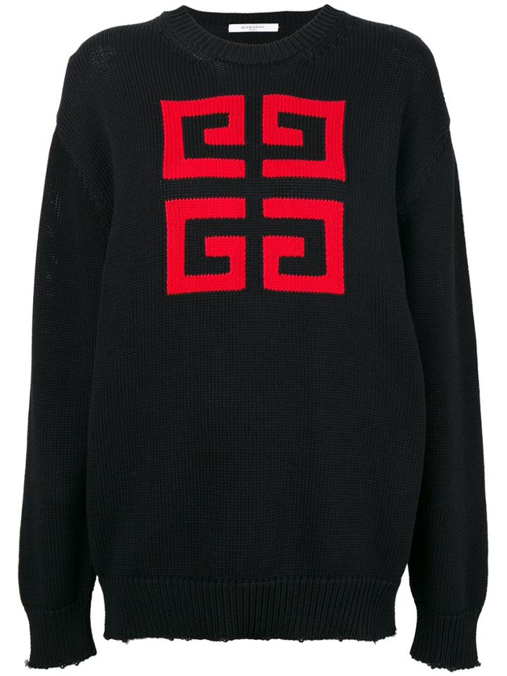 Givenchy Logo Patch Sweater - Blue