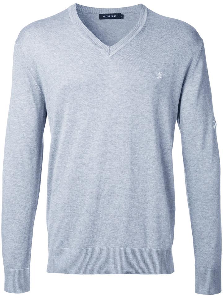 Loveless - Embroidered Skull Jumper - Men - Silk/cotton/rayon - 2, Grey, Silk/cotton/rayon